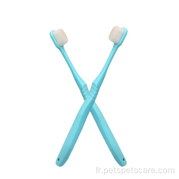 Brosse à dents pour chiens de compagnie de brossage doux en gros brossage doux pour animaux